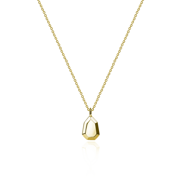 Zeloria Geometric Gold Pendant front view