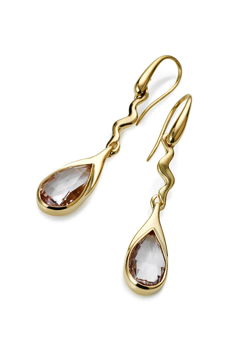 Zeloria Crystal Teardrop Earrings front view